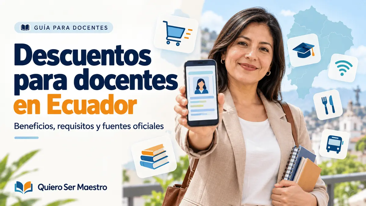 Descuentos para docentes en Ecuador: beneficios, requisitos y fuentes oficiales
