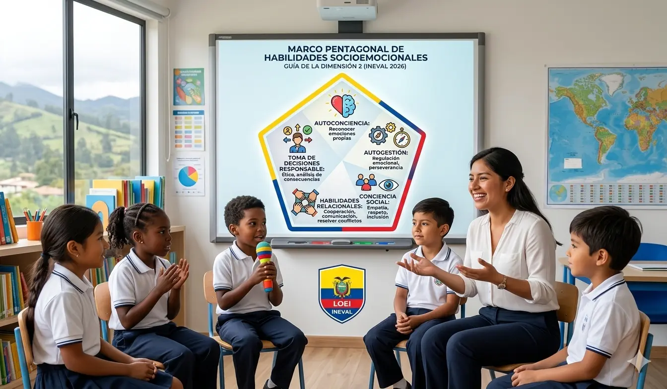 Imagen de Marco Pentagonal de Habilidades Socioemocionales: Guía de la Dimensión 2 (Ineval 2026)